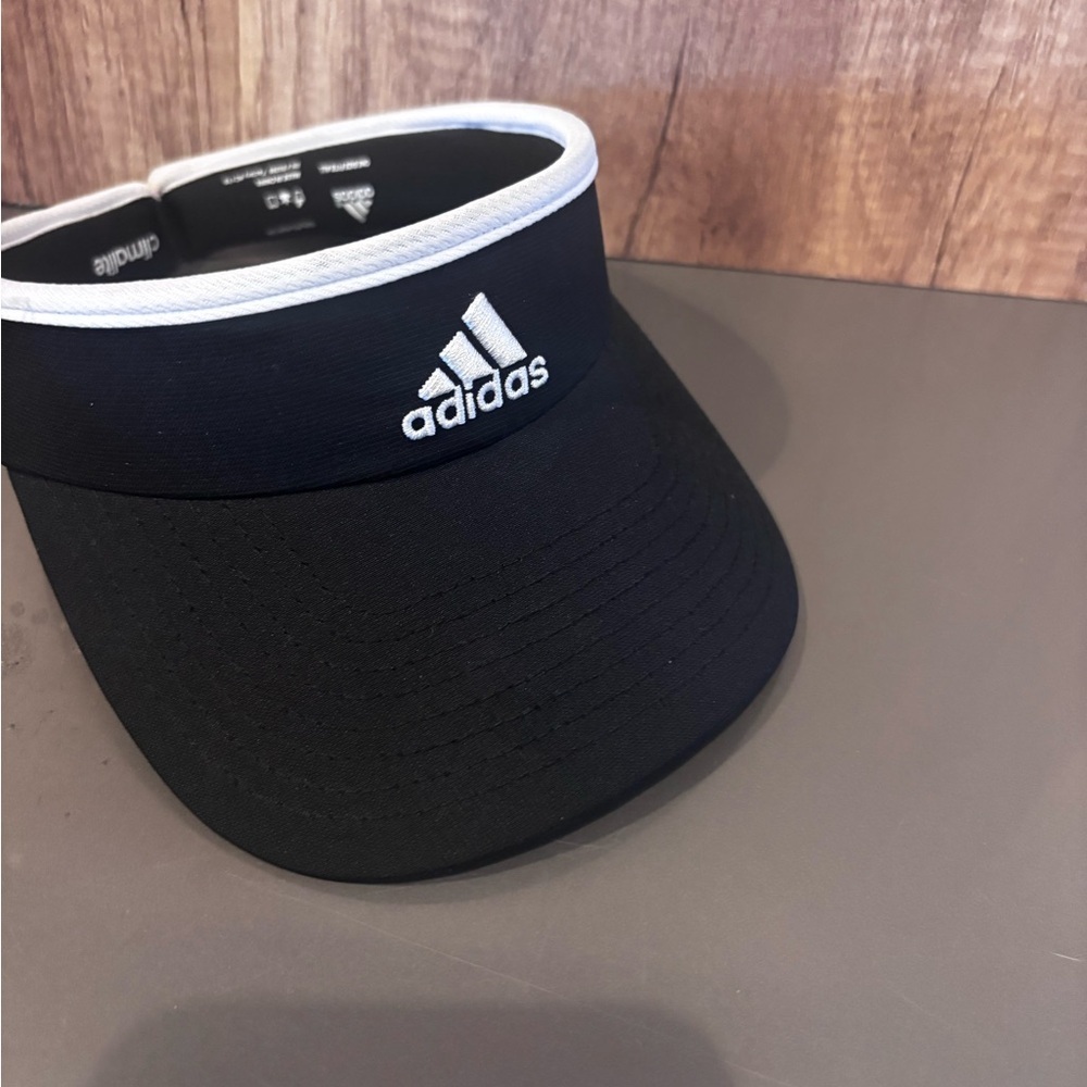 Adidas Black and White Visor Hat - Picture 3 of 5